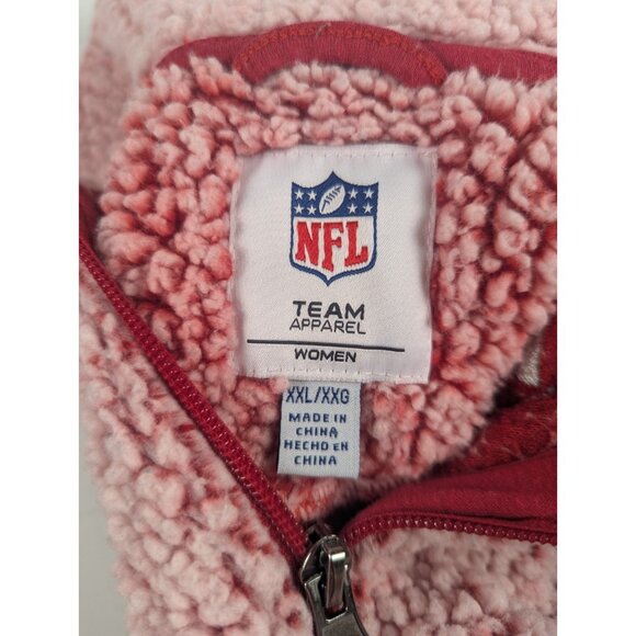 Atlanta Falcons Sherpa Sweater Quarter-Zip Pullover Jacket Size XXL NFL Women's - Picture 3 of 8